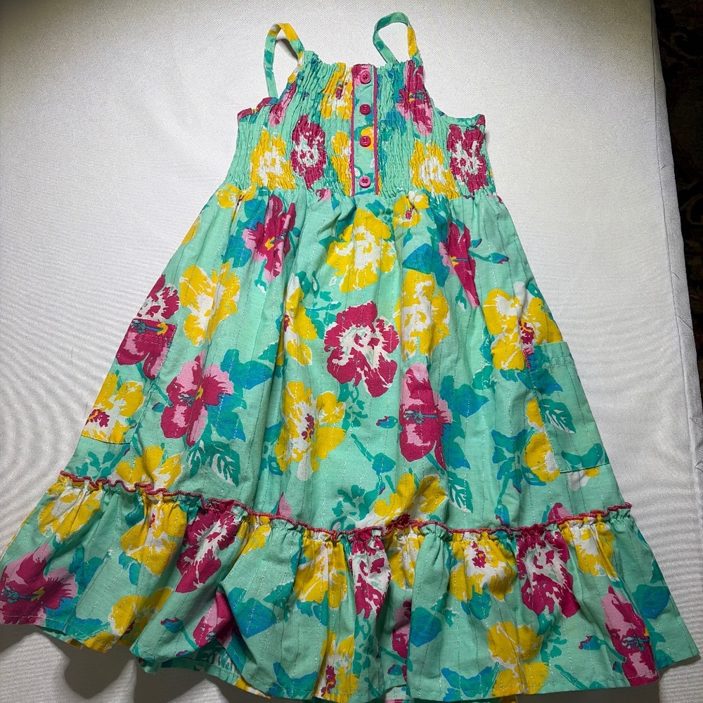 Little Lass, Summer Floral Ruffle Dress, girls 6